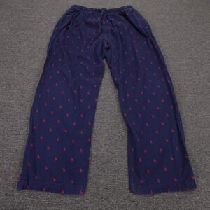 Polo Ralph Lauren Pajama Pants Mens Medium Blue Flannel Sleepwear Pony Logo